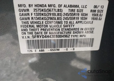 2014 Acura Mdx Technology Package z USA, uszkodzony, nr VIN 5FRYD4H43EB004962